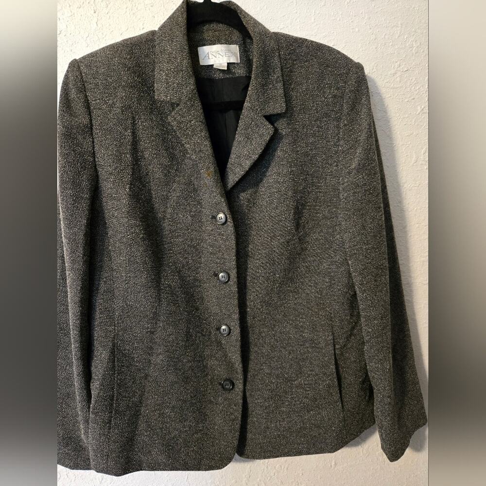 Annex Gray Wool-Blend Blazer Tailored Fit